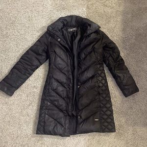 Kenneth Cole long black puffer jacket